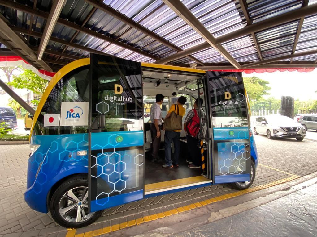 First Autonomous Vehicle at Green Office Park, BSD City